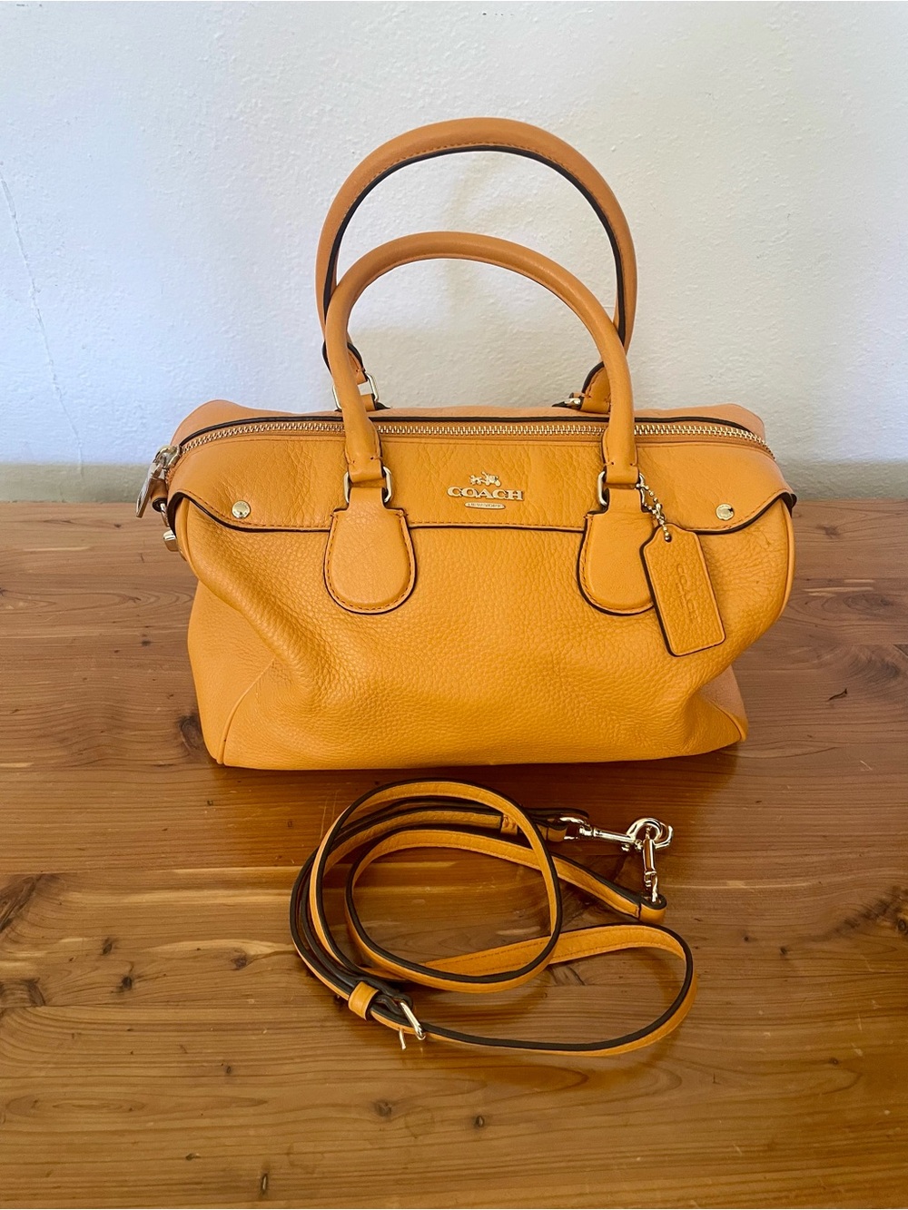 Coach Pebbled Leather Satchel - Picture 6 of 6